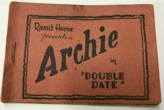 Vintage Tijuana Bible " Archie In Double Date " Approx.  3 7/8 " X 2 5/8 " Low Bin