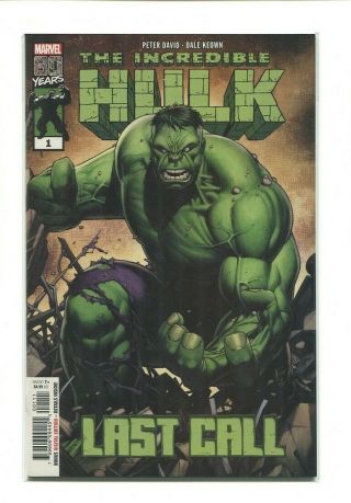 Marvel Incredible Hulk Last Call 1 (2019) Unread Nm Peter David Dale Keown