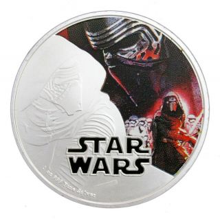 Star Wars: The Force Awakens Kylo Ren Superhero Comics Colored Silver Coin