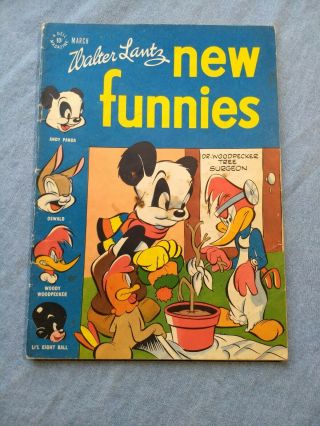 Funnies 121 Vg/vg,  Dell 1947 Woody Lil - 8 Walter Lantz Low - Mid Golden Age