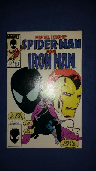 Marvel Team - Up 145 Featuring Spider - Man,  Iron Man (september 1984 Marvel)