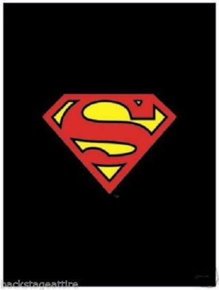 Dc Comics Superman Suit Black Logo 29 " X40 " Cloth Fabric Poster Flag Tapestry -