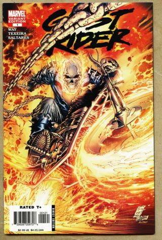 Ghost Rider 1 - 2006 Vf,  8.  5 Marc Silvestri Variant Cover / Johnny Blaze