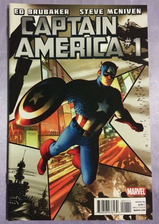 Captain America 1 (2011) Ed Brubaker/steve Mcniven Civil War Movie Coming Nm