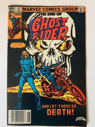 Ghost Rider 81 (1983) Death Of Johnny Blaze Last Issue Vg/f