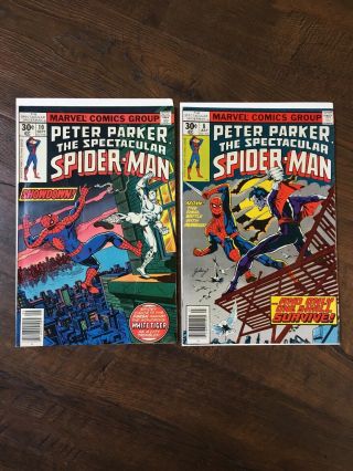 2x Marvel Comics Peter Parker The Spectacular Spider - Man 8,  10,  Fn/vf