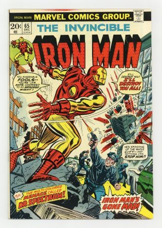 Iron Man (1st Series) 65 1973 Vg,  4.  5 Low Grade