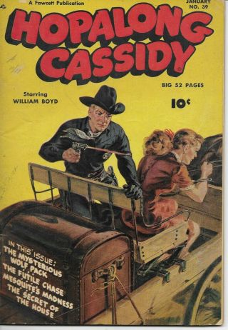 Hopalong Cassidy 39 1950 Fawcett Golden Age Western Comic Book Vg/fine