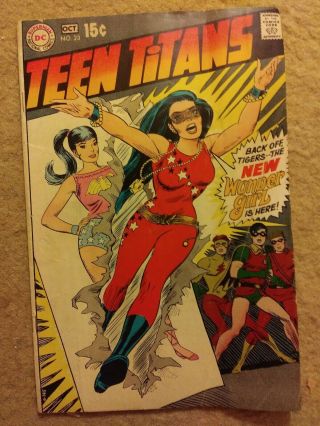 1969 Teen Titans 23 " The Wonder Girl Is Here " Dc Comics