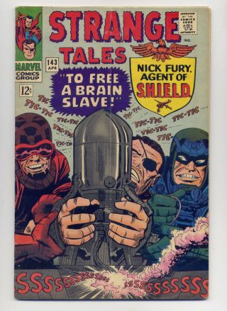 Strange Tales 143 G/vg 1966 Marvel Comic Book Dr.  Nick Fury Stn Lee Kirby Ditko