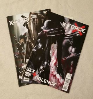 X - Force Sex & Violence 1 - 3 (marvel,  2010) Complete Set