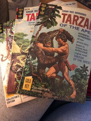 (3) Tarzan Of The Apes Comics 141,  155,  159 (gold Key)