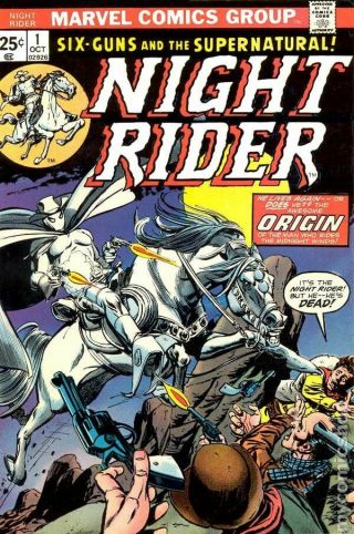 Night Rider 1 1974 Vg,  4.  5 Stock Image Low Grade