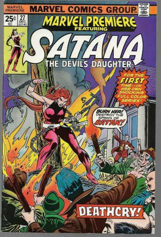 Marvel Premiere 27 1st Solo Satana Reprint Marvel 1975 Fn/vf Bronze