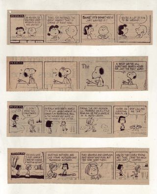 Peanuts By Charles Schulz - 26 Daily Comic Strips - Complete November 1974