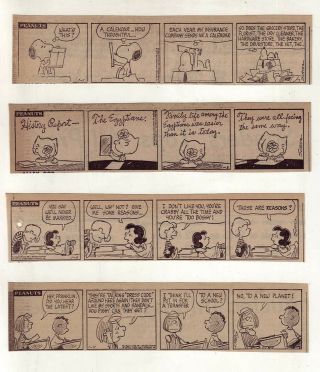 Peanuts By Charles Schulz - 26 Daily Comic Strips - Complete January 1972