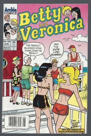 Betty And Veronica 126 Archie Comics 1998 Good Girl Art Cover Decarlo 9.  0 Plus