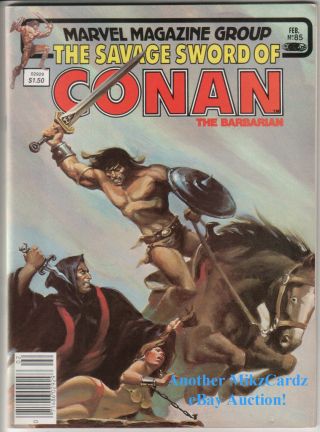Savage Sword Of Conan 85 (feb 1983) Vg,  Comic Book " Chiodo Art "