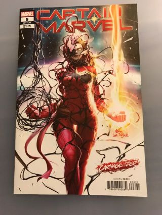 Captain Marvel 8 In - Hyuk Lee Carnage - Ized Variant Cover B Very Scarce And
