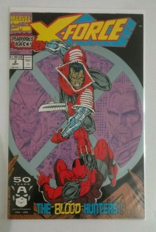 X - Force 2 (sep 1991,  Marvel) Second Appearance Of Deadpool Marvel Key Comic Book