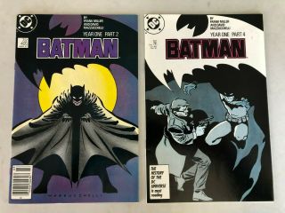 Dc Comics " Batman Year 1 - Parts 2 And 4 Issues 405 And 407.  1987 Frank Miller