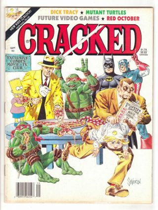 Cracked 256 (9/90) - - Fn - / Tmnt,  Dick Tracy; Ward,  Don Martin - A; Severin - A/c^