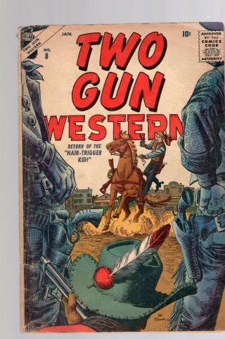 Two Gun Western 8 Maneely Cover & Art Crandall Art Stan Lee Stories 1951