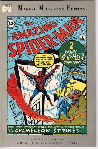 Marvel Milestone Edition Spider - Man 1 (1993) 7.  0 F/vf 3rd Print
