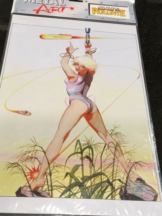 Pin Up Space Girl 16 " X 10 " Metal Art Sign Poster Rascals In Paradise