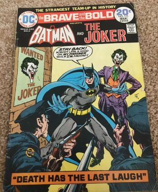 Brave And The Bold 111 Batman Joker Cover/story Jim Aparo Dc Bronze Age 1974 Bin