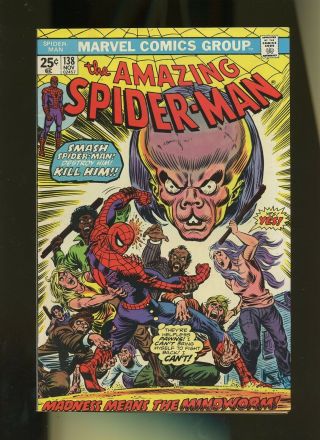 Spider - Man 138 Vg/fn 5.  0 1 Book Marvel,  Mindworm 1st Appearance,  Origin