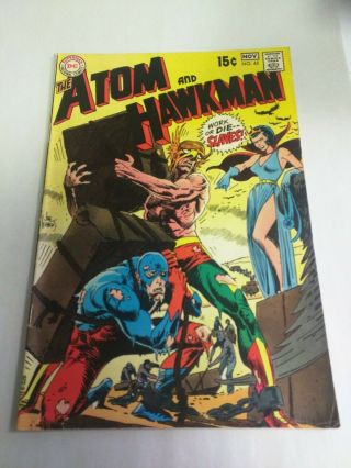 The Atom And Hawkman 45 (dc Comics 1969) Low Grade Silver Age