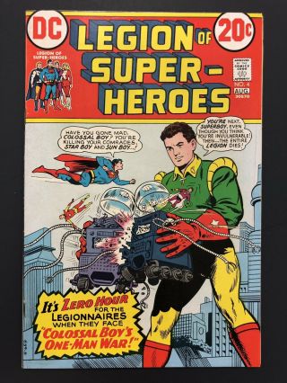 1973 Comic Book Dc Comics Legion Of Superheroes 4 F - Vf Range 20 Cent