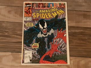 The Spider - Man 332 (1990 Marvel Comics) Erik Larsen Cover Venom B