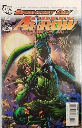 Green Arrow 10 Brightest Day 1:10 Variant Dc Comics 1st Print 2011 Unread Nm