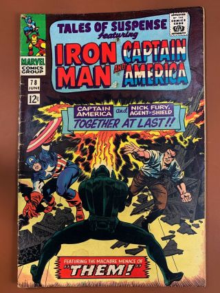 Tales Of Suspense 78 Marvel Captain America & Iron Man Appearance Silver Age