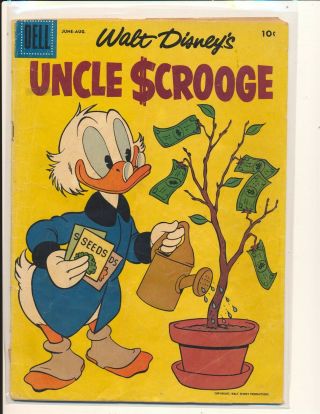 Uncle Scrooge 18 Carl Barks Cover Good Cond.  Piece Out Of Page 1 Affects Story