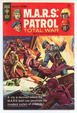 M.  A.  R.  S.  Patrol Total War 5 (mike Roy) Silver Age - Gold Key Comics Fn {50 Off}