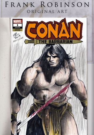 Conan 1 Blank Cover Art - Frank Robinson Art,  Nm,  Marvel