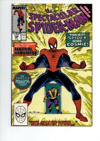 Spectacular Spider - Man 158 Vf/nm 9.  0 (12/89) Gains Cosmic Powers