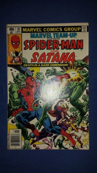 Marvel Team - Up 81 Featuring Spider - Man And Satana (may 1979 Marvel)