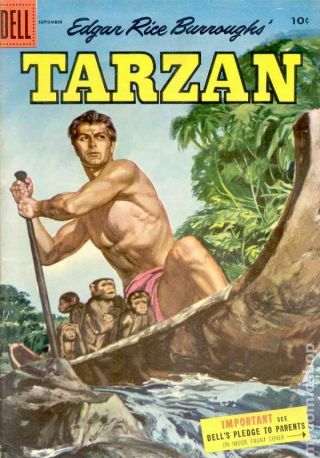 Tarzan (dell/gold Key) 72 1955 Gd/vg 3.  0 Stock Image Low Grade