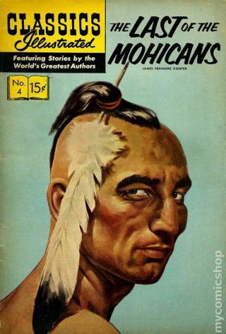 Classics Illustrated 004 The Last Of The Mohicans 20 1966 Fn 6.  0 Stock Image