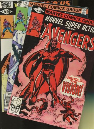 Marvel Action 18,  22,  24 3 Books Behond The Vision Reborn & Hawkeye