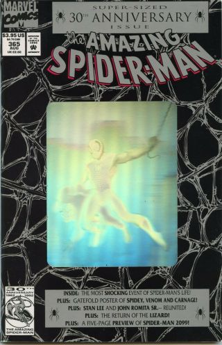 The Spider - Man 365 1st Spiderman 2099 Comic Book Vf,  8.  5 Marvel 1992