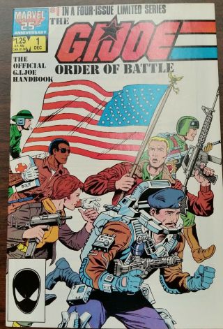 Gi Joe Order Of Battle 1 Wrap Around Cover Marvel Comic 1st Print 1986 Nm