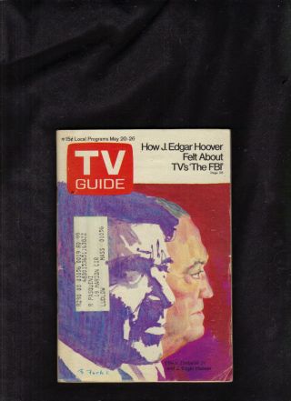 Tv Guide May 20 1972 (j Edgar Hoover/brenda Vaccaro)