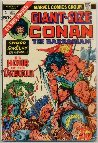Giant - Size Conan The Barbarian 1 Fn/vf 7.  0 Hour Of The Dragon Adaptation R.  E.  H.