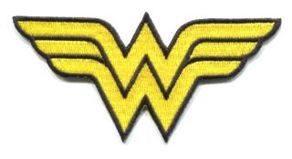 Wonder Woman Ww Symbol Logo Iron - On Patch Dc Comics Pdc23 Girl Costume Applique