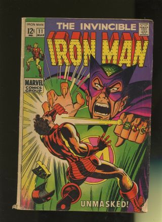 Iron Man 11 Gd/vg 3.  0 1 Book Marvel Comics Vol.  1 Tony Stark 1969,  Mandarin